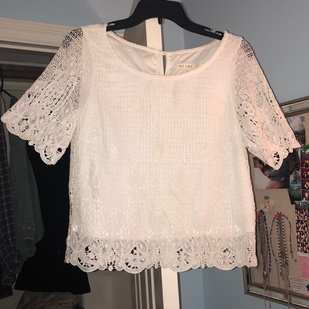 White lace top